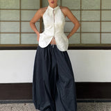 Cotton Lantern Trousers with Wide Leg – product detail view 11