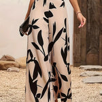 Printed Wide Leg Trousers with Relaxed Fit – alternate product view
