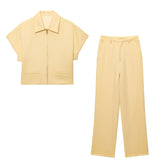 Tess Contemporary Wide-Leg Two-Piece Trouser Set – product detail view 11