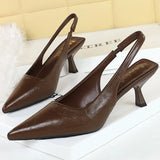Black Kitten Heels with Cut Out Detail