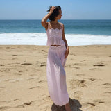 Floral Lace Ruffle Crop Top and Lantern Trouser Set – product detail view 7