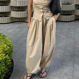 Cotton Bloomer Trousers with High Waist – product detail view 1