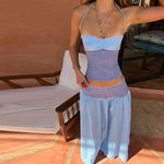 Striped Long Sleeve Shirt and Wide Leg Trouser Set – product detail view 5