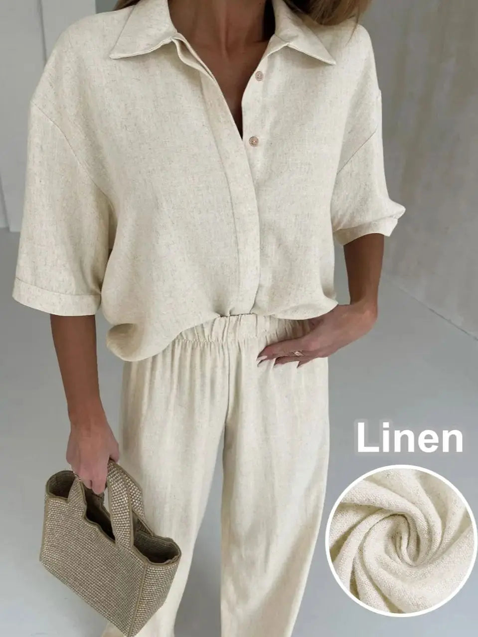 Vale Relaxed Linen Trouser Set – product detail view 5