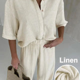 Vale Relaxed Linen Trouser Set – product detail view 5