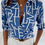 Hana Elegant Striped Long-Sleeve Shirt – primary product view