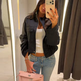 Onyx Relaxed High-Neck Zip Jacket