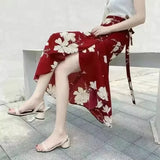 Marisol Floral Tie-Side Maxi Skirt