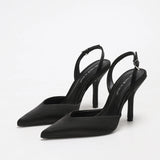 Slingback Heels with Pointed Toe