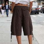 Relaxed Cargo Denim Shorts with Low Rise – product detail view 7