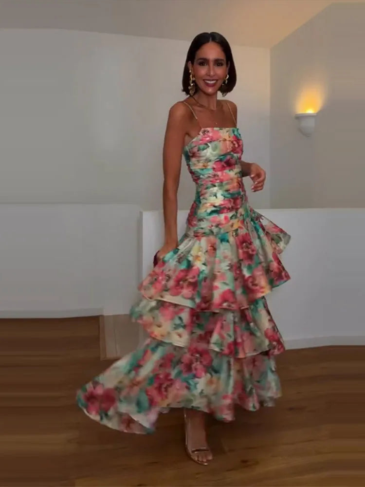 Pearl Relaxed Ruffle Open-Back Maxi Dress – alternate product view