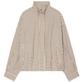 Hazel Cropped Plaid Zip Bomber Jacket