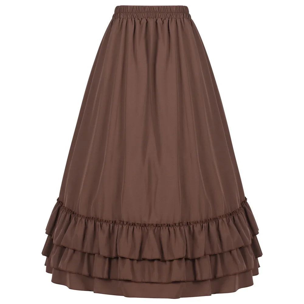 Tiered Ruffle Maxi Skirt with High Waist – product detail view 1