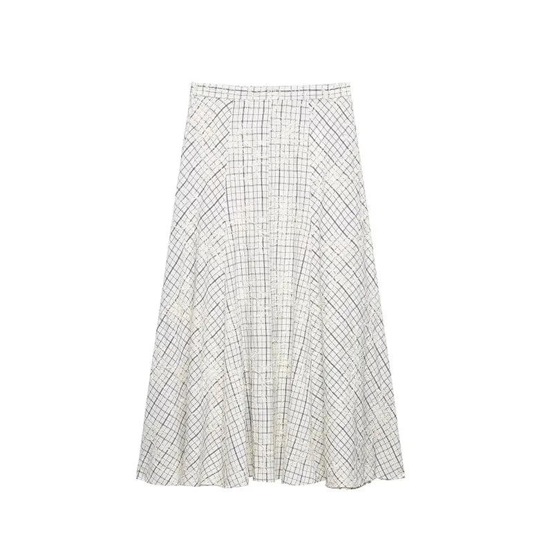 Kit Contemporary Checked Embroidered Skirt Set – product detail view 3