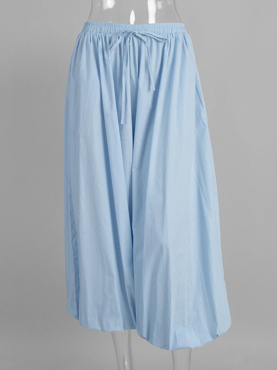 Cotton Lantern Trousers with Wide Leg – product detail view 6