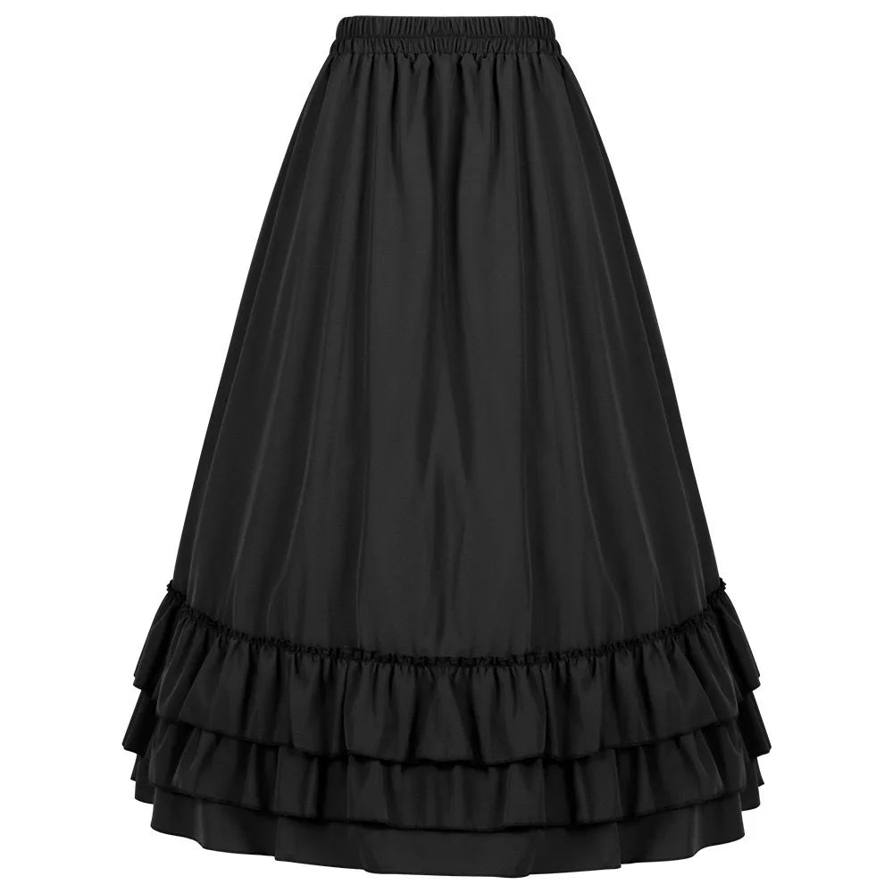 Tiered Ruffle Maxi Skirt with High Waist – product detail view 5