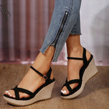 Delia Elegant Platform Wedge Sandals – product detail view 2