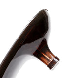 Black Kitten Heel Sandals with Toe Post