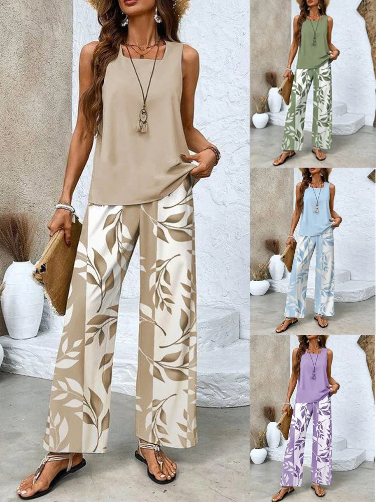 Rue Relaxed Sleeveless Two-Piece Trouser Set – primary product view