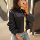 Onyx Relaxed High-Neck Zip Jacket