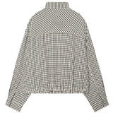 Hazel Cropped Plaid Zip Bomber Jacket