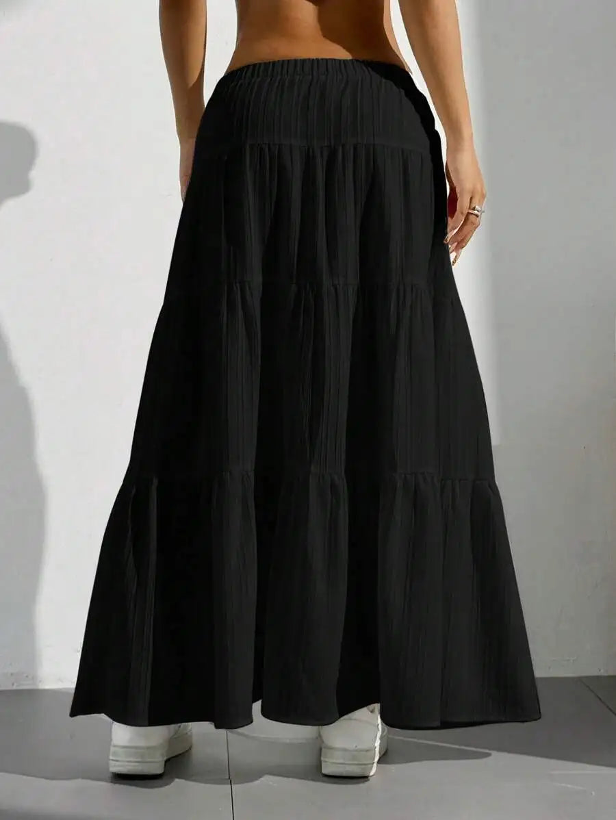 Panelled Maxi Skirt with Adjustable Straps – product detail view 6