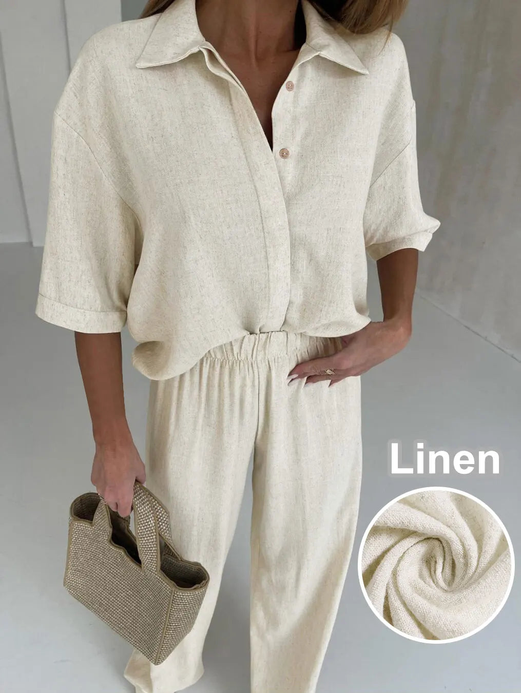 Vale Relaxed Linen Trouser Set – primary product view