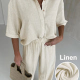 Vale Relaxed Linen Trouser Set – primary product view