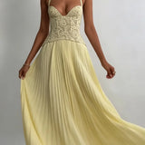 Ottilie Elegant Pleated Halter Maxi Dress – product detail view 6