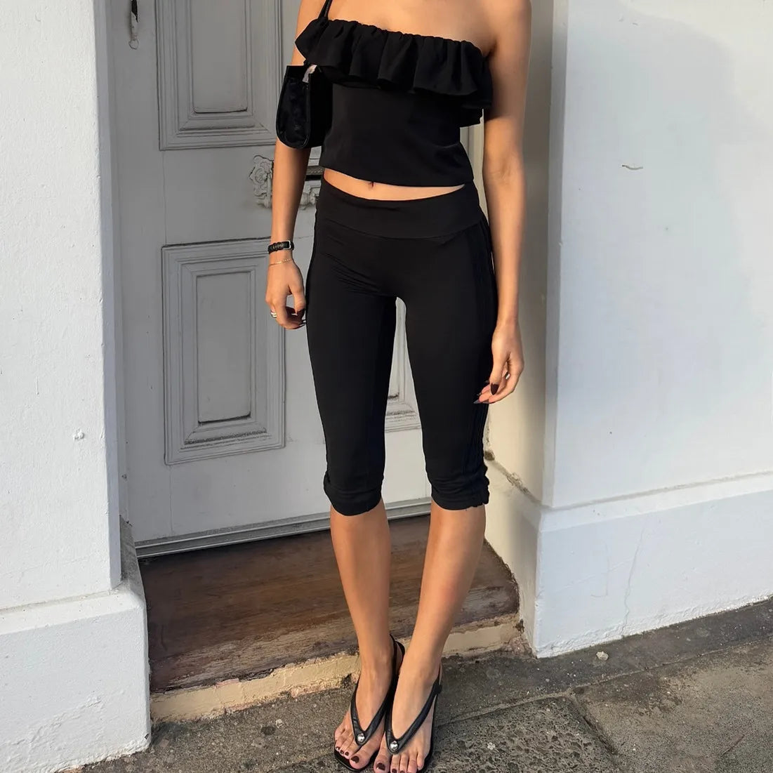 Skinny Capri Trousers with Split Hem – product detail view 7