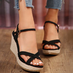 Delia Elegant Platform Wedge Sandals – product detail view 1