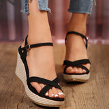 Delia Elegant Platform Wedge Sandals – product detail view 1