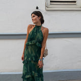 Riva Contemporary Floral Ruffle Maxi Dress – product detail view 6