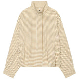 Hazel Cropped Plaid Zip Bomber Jacket