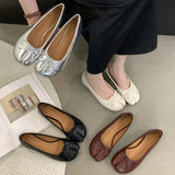 Polka Dot Ballet Flats with Bow