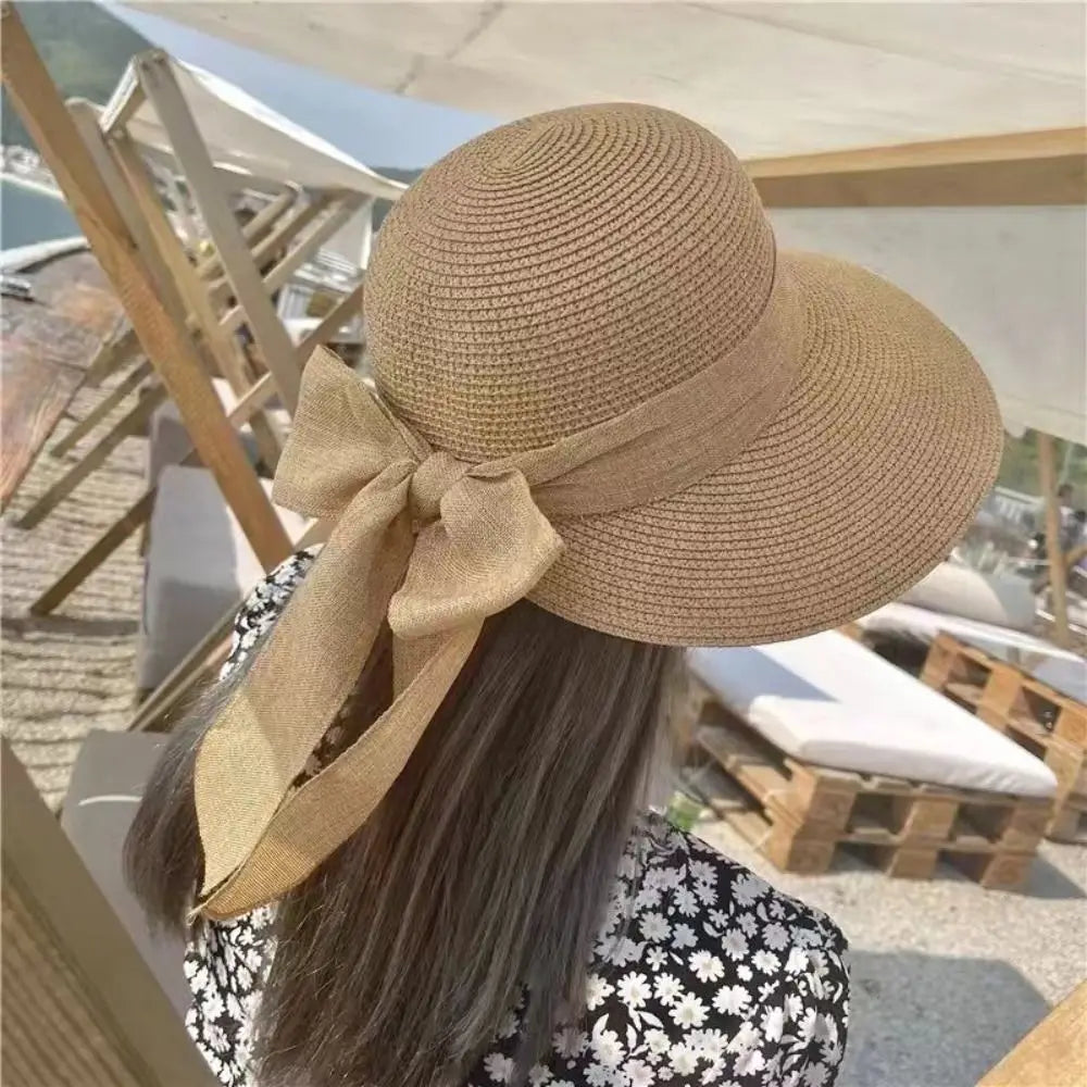 Kira Versatile Bow-Detail Straw Sun Hat – product detail view 1
