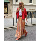 Printed Maxi Skirt with High Waist – product detail view 4