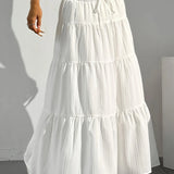 Panelled Maxi Skirt with Adjustable Straps – alternate product view