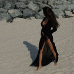 Indie Flattering Ruffle V-Neck Beach Cover-Up – product detail view 5