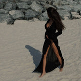 Indie Flattering Ruffle V-Neck Beach Cover-Up – product detail view 5