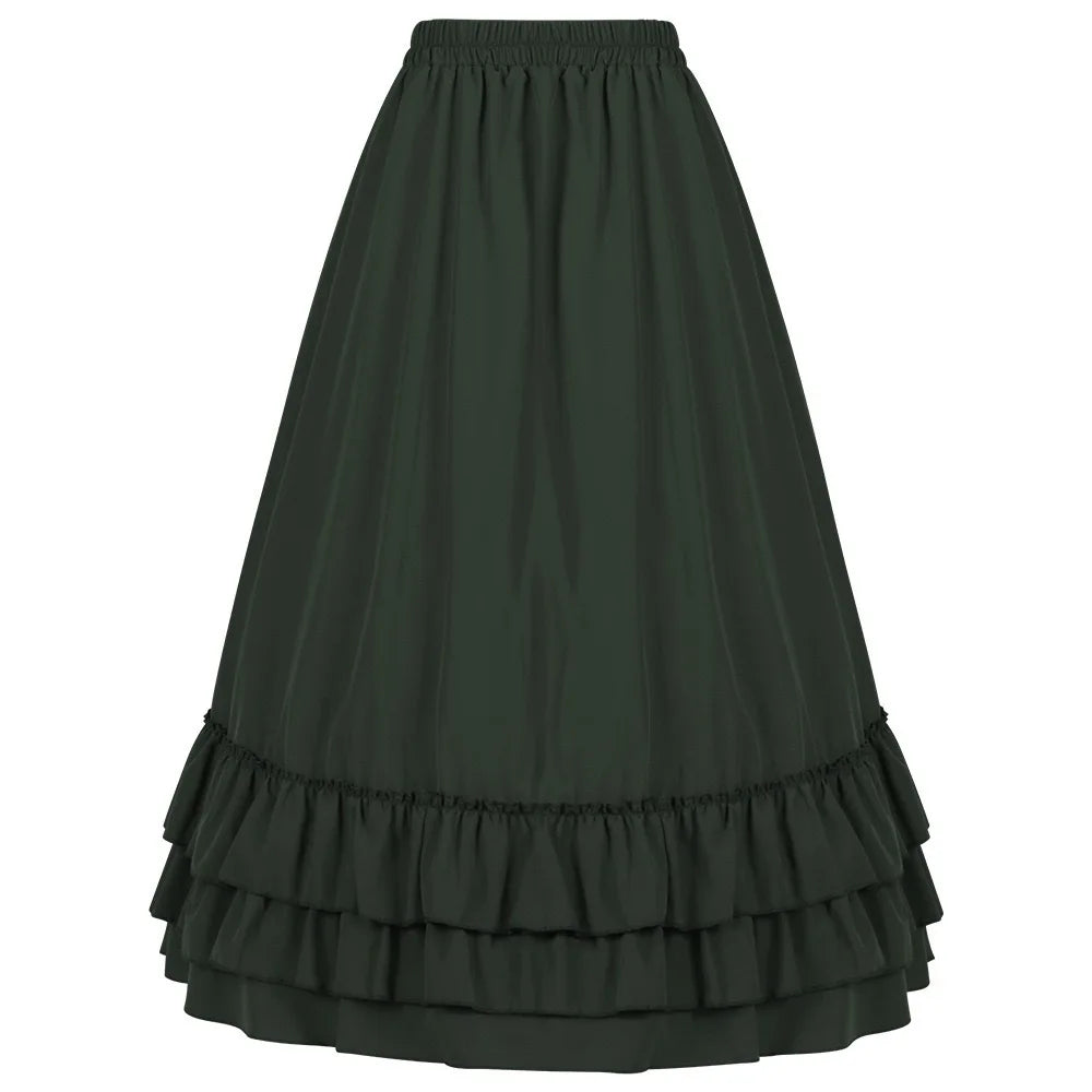 Tiered Ruffle Maxi Skirt with High Waist – product detail view 3