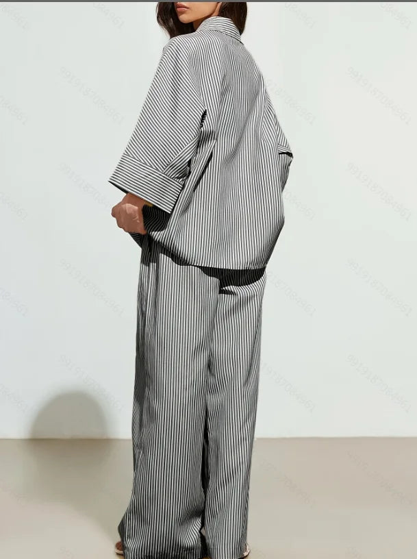 Sable Elegant Long-Sleeve Trouser Set – alternate product view