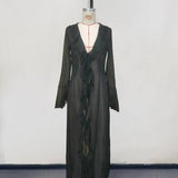 Indie Flattering Ruffle V-Neck Beach Cover-Up – product detail view 4