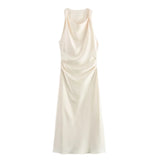 Satin Slip Midi Dress