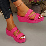 Joelle Comfortable Floral Platform Sandals – product detail view 4