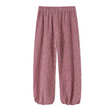 Checked Lantern Trousers with Drawstring Waist – product detail view 3