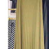 Black Pleated Midi Skirt