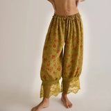 Floral Lace Lantern Trousers with Drawstring Waist – product detail view 19