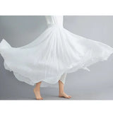 Linen Pleated Maxi Skirt