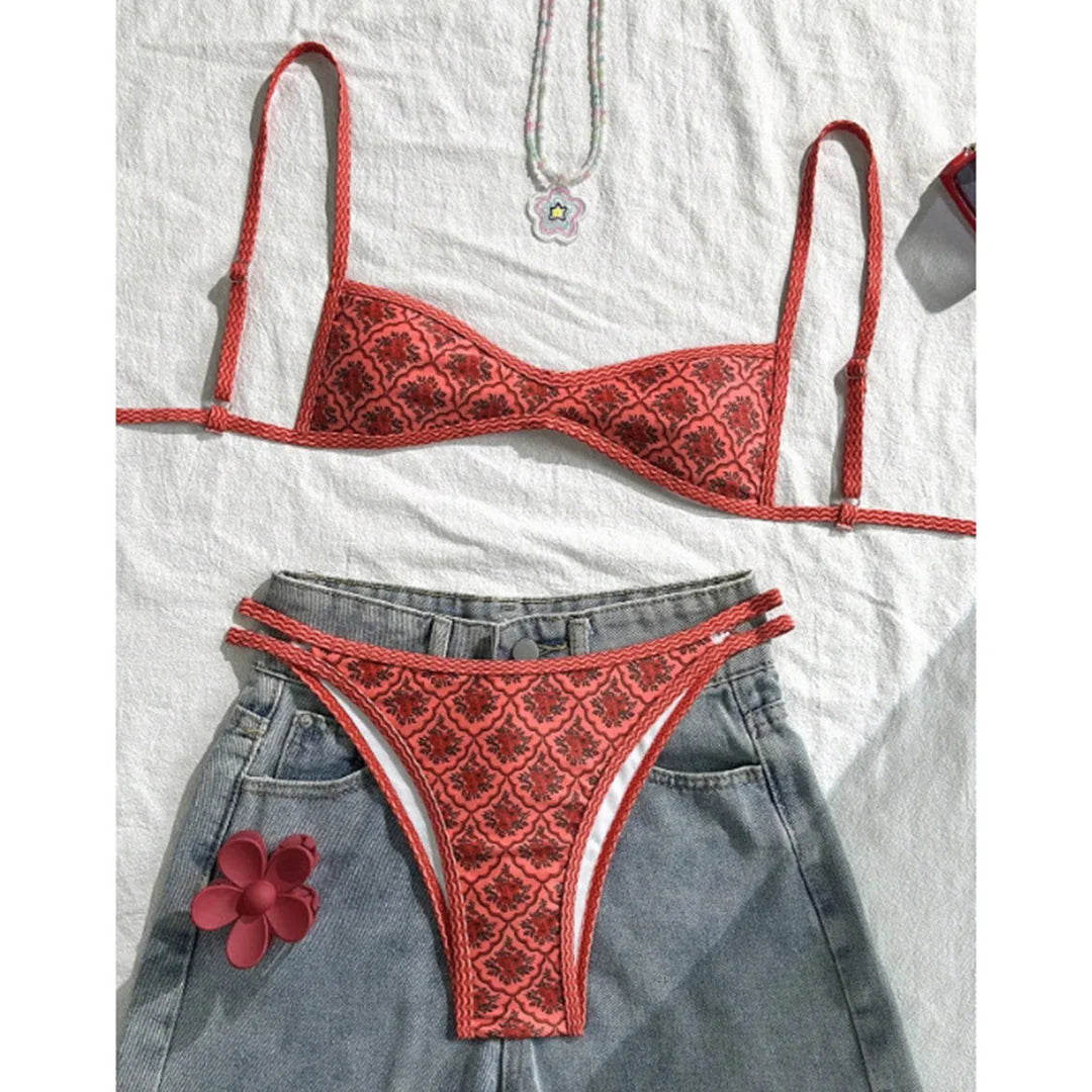 Juno Flattering Floral Two-Piece Bikini Set – product detail view 8